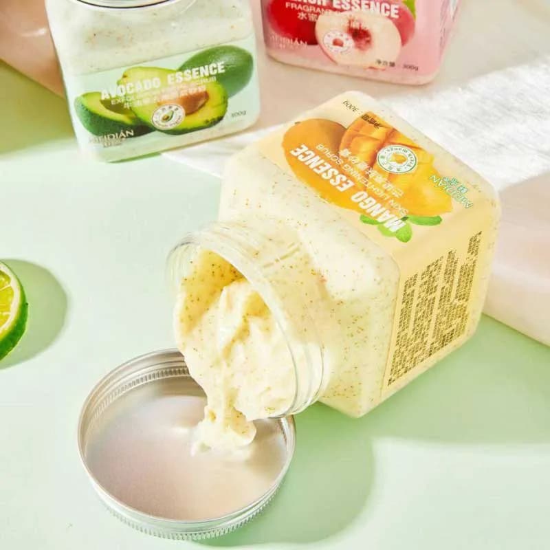 اسکراب شنی صورت و بدن انبه مدیان MEIDIAN حجم 300 گرم — تصویر ۴