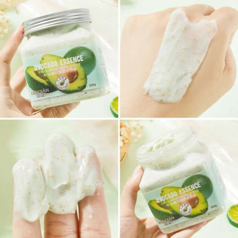 اسکراب شنی صورت و بدن آووکادو مدیان MEIDIAN حجم 300 گرم — تصویر ۳