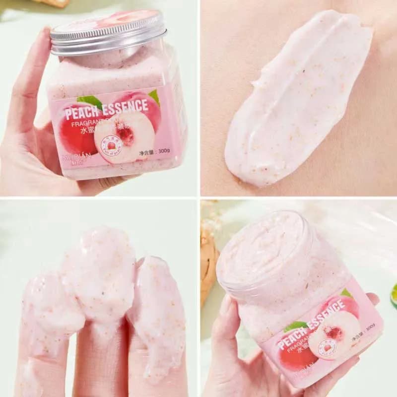اسکراب شنی صورت و بدن هلو مدیان MEIDIAN حجم 300 گرم — تصویر ۳