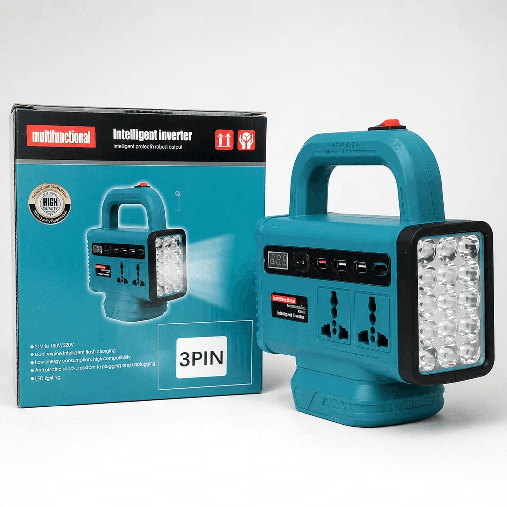 اینورتر شارژی چند منظوره 21V به 220V مدل Multifunction Intelligent Inverter — تصویر ۳