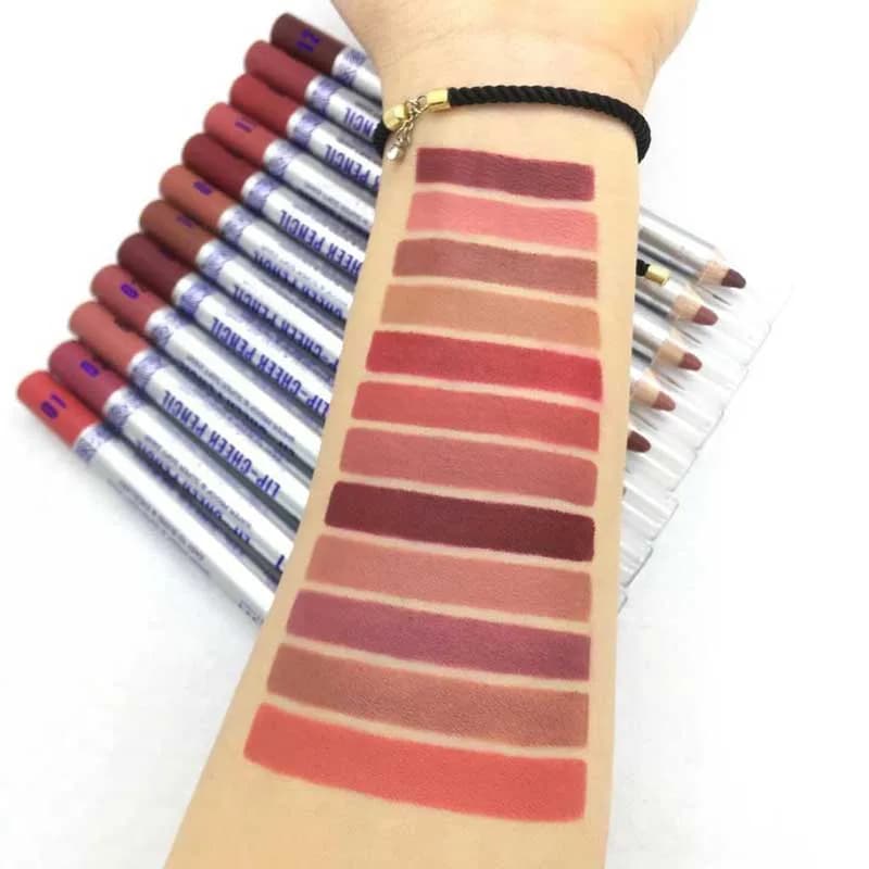 رژلب مدادی بارین بیوتی Barin beauty پک 12 تایی — تصویر ۲