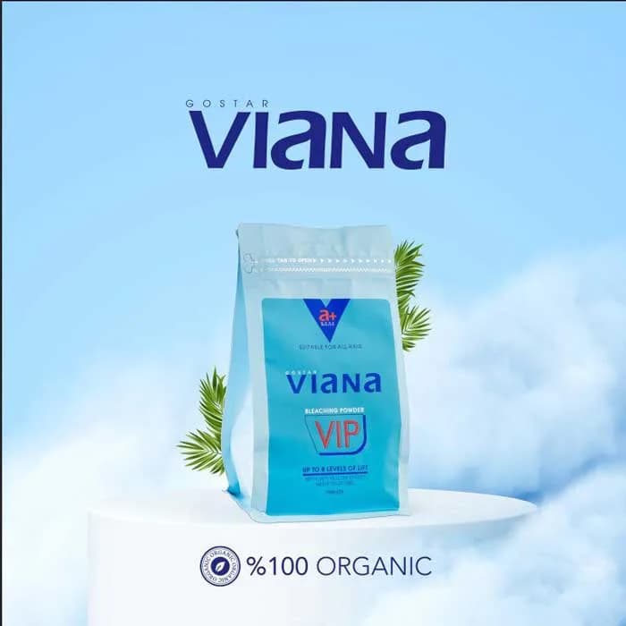 پودر دکلره ویانا مدل VIP آبی رنگ Viana حجم 500 گرم — تصویر ۲