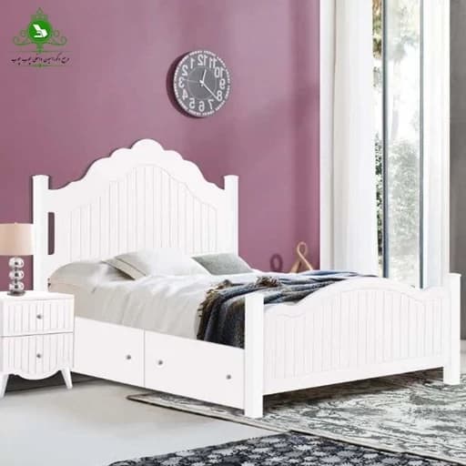 تخت خواب یک نفره مدل ناهید همراه کفی و کشو مبلمان فرنا مدل 1143505