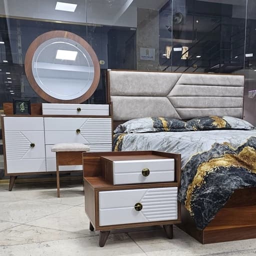 سرویس خواب دونفره شرکتی نما ام دی اف کد15 مبلمان فرنا مدل 1143499