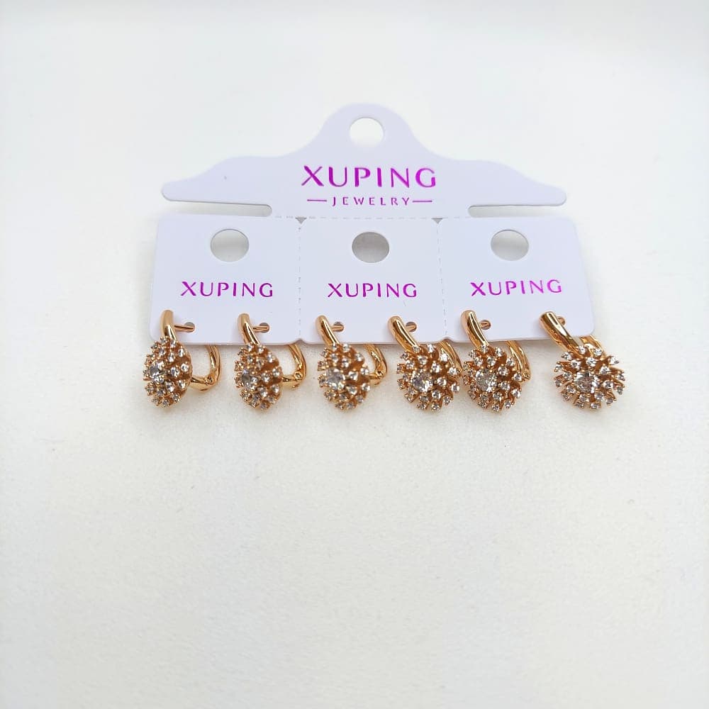 گوشواره زنانه آویز سنگ اتمی طرح خورشیدی ژوپینگ مدل XUPING 3600 — تصویر ۸