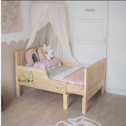 تخت کودک به نوجوان چوبی پسکرایه مبلمان فرنا مدل 1143485