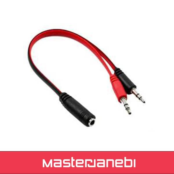 تبدیل 2 به 1 جک (3.5میلی متری)