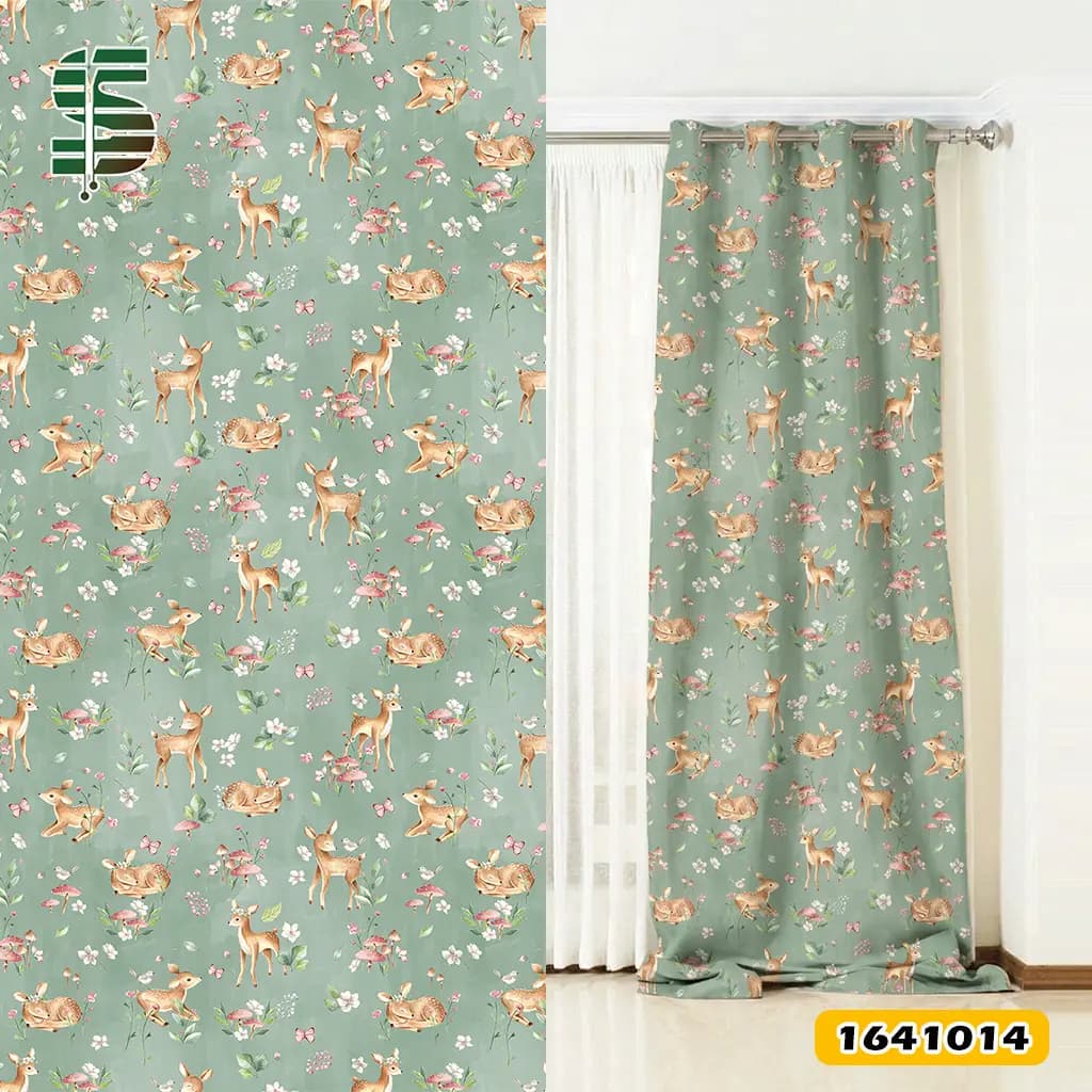 پرده پانچ کودک کد 1641014 طرح بچه گوزن