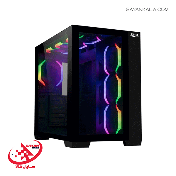 کیس کامپیوتر گیمینگ اوست مدل CASE AWEST AQ14 MB PLUS BLACK — تصویر ۳