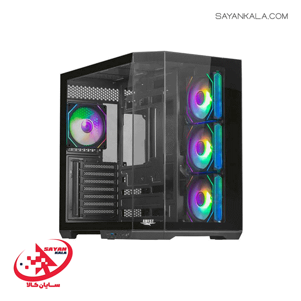 کیس کامپیوتر گیمینگ اوست مدل CASE AWEST AQ14 MB PLUS BLACK