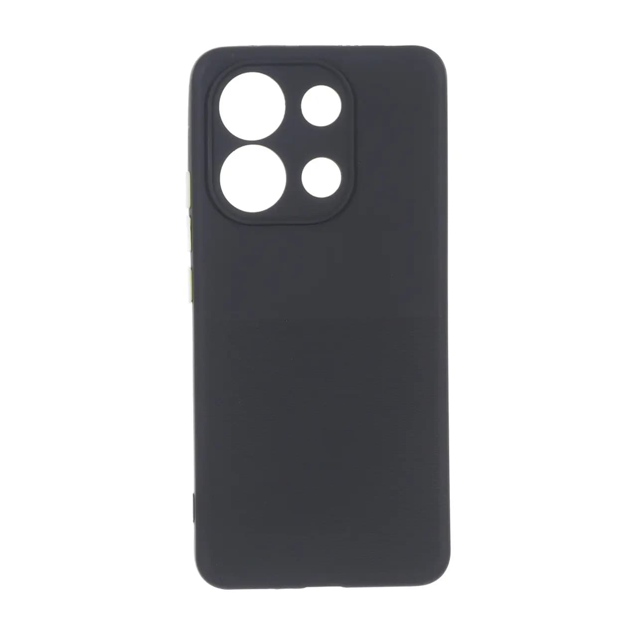 قاب سوزنی دکمه رنگی محافظ لنزدار Xiaomi Redmi Note 13 4G – مشکی