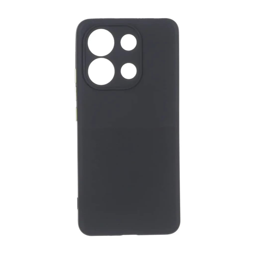 قاب سوزنی دکمه رنگی محافظ لنزدار Xiaomi Redmi Note 13 4G – مشکی — تصویر ۲