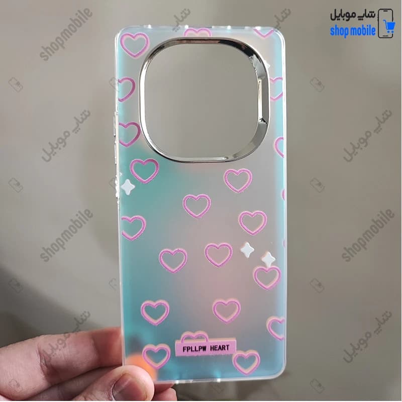 قاب گوشی شیائومی ردمی نوت 14 پرو 4G (کاور هولوگرامی فانتزی طرح قلب صورتی)