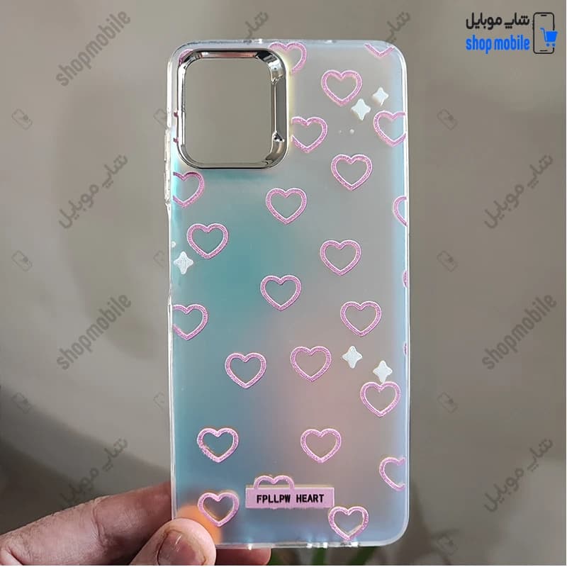 قاب گوشی سامسونگ گلکسی A06 (کاور هولوگرامی فانتزی طرح قلب صورتی)