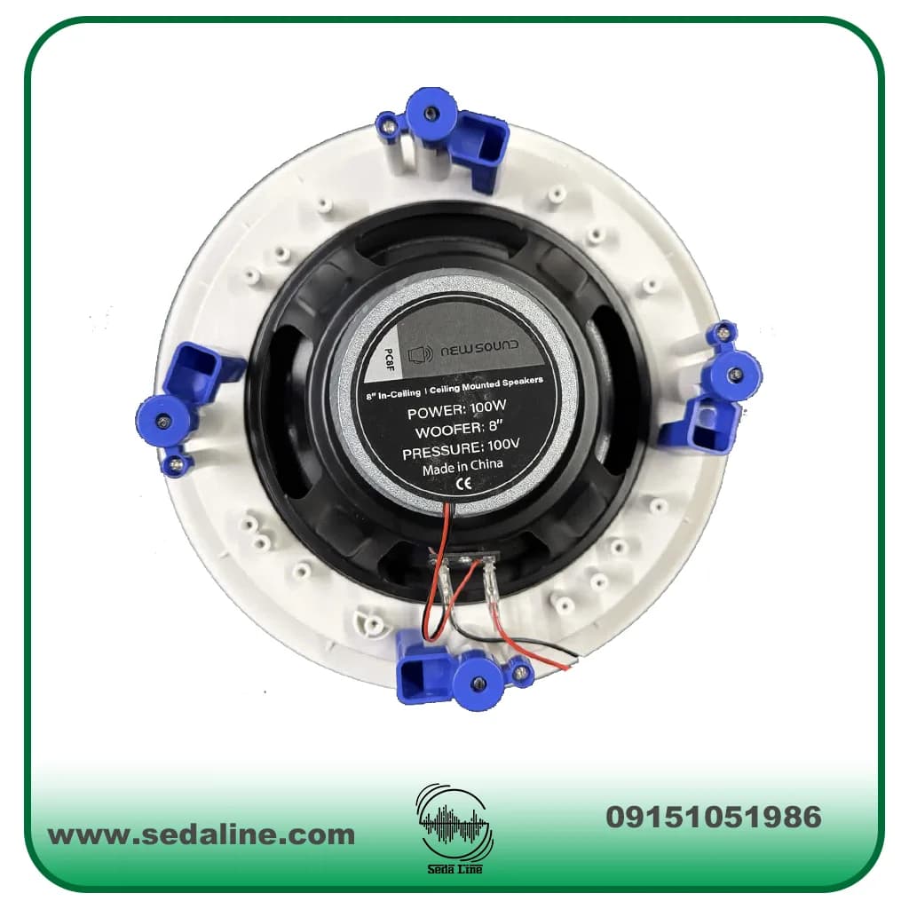 اسپیکر سقفی 8 اینچ نیوساند مدل PC8F سفید — تصویر ۲