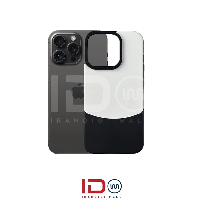 قاب اورجینال چرم و کانواس فلزی گوشی اپل مدل IPHONE 15 PRO MAX برند فوکوس پیکسل رنگ صورتی — تصویر ۲
