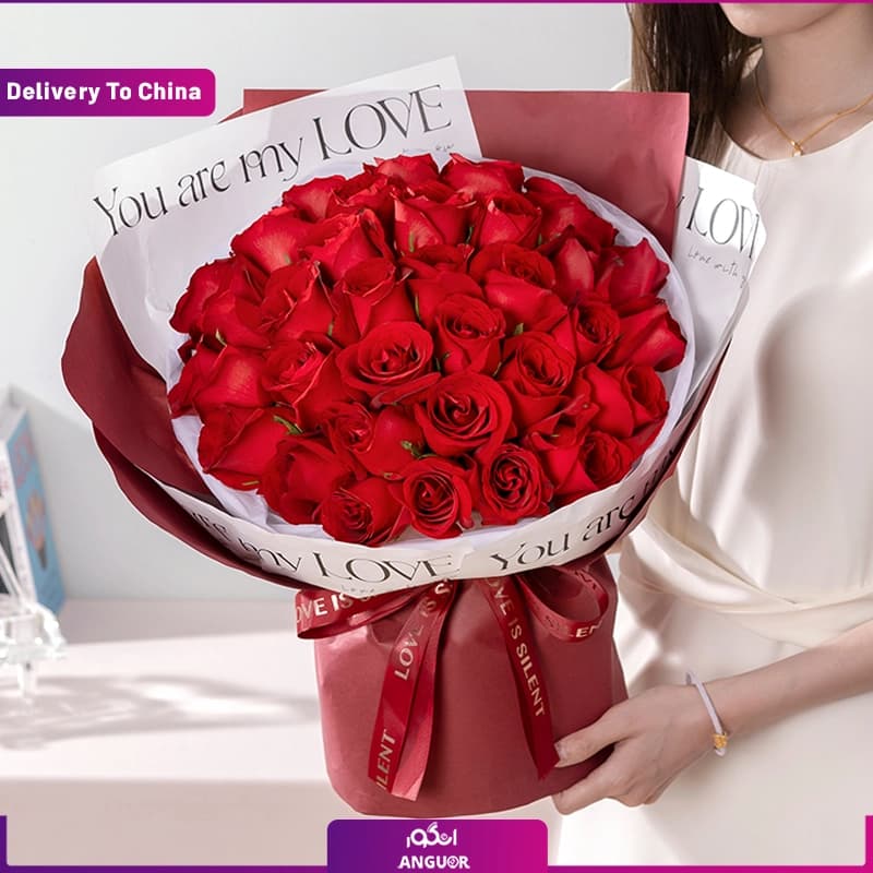 bouquet of red roses (Delivery in China) — تصویر ۲
