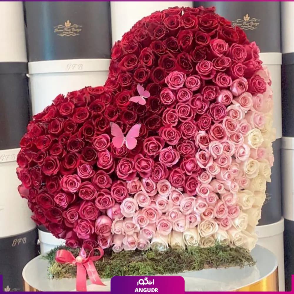 باکس گل قلبی مونس