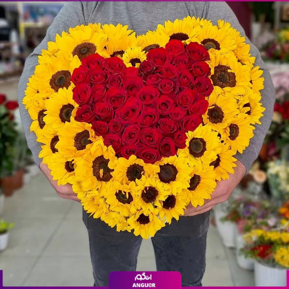باکس گل قلب تمام دنیای منی