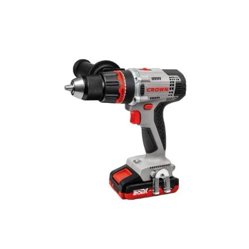 دریل شارژی 20 ولت دو باطری کرون مدل CT21076HQX