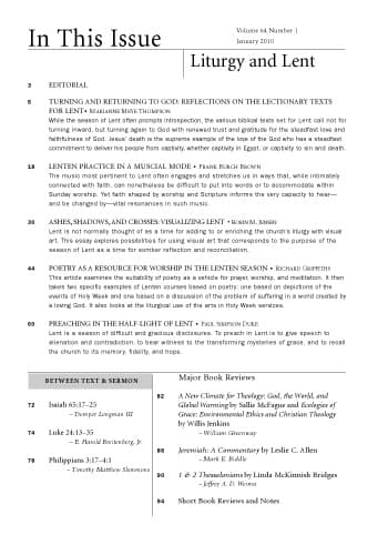 کتاب Interpretation. A Journal of Bible and Theology. January 2010 نسخه کامل