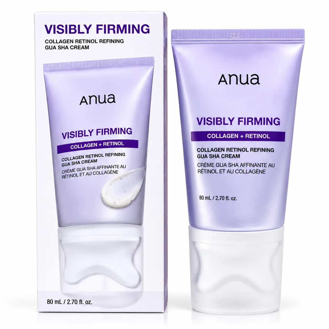 کرم لیفتینگ و سفت‌کننده آنوا Visibly Firming Collagen Retinol Refining Gua Sha Cream حجم 80 میلی‌لیتر | کرم ضدچروک و جوانساز پوست