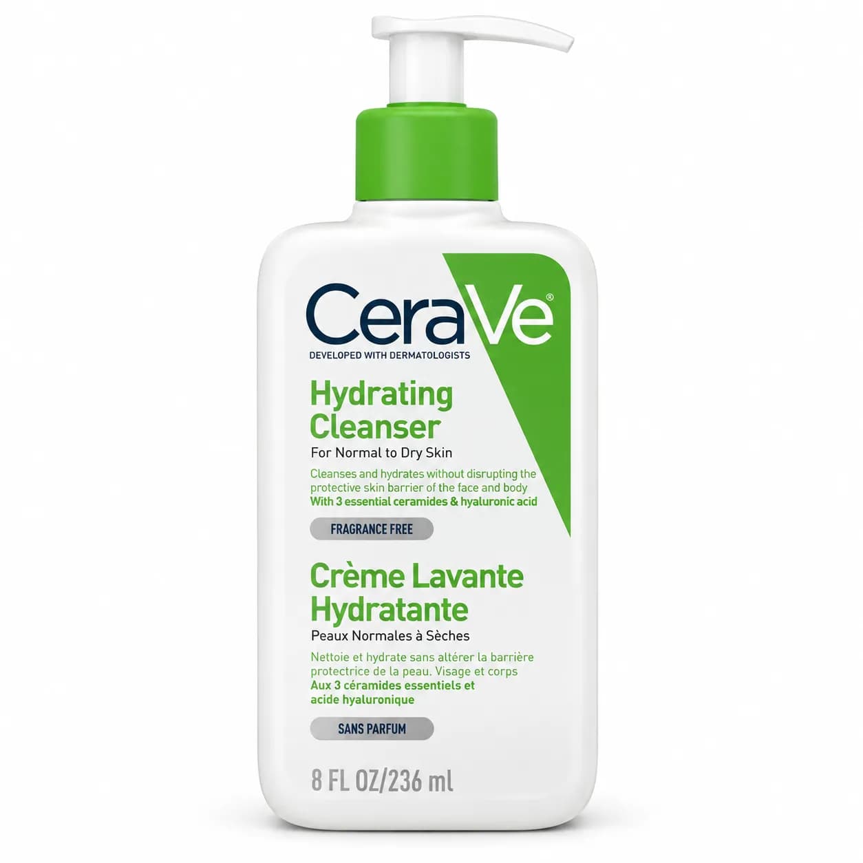 ژل شستشوی صورت سراوی Hydrating Cleanser حجم 236 میلی‌لیتر | شوینده آبرسان پوست خشک و نرمال