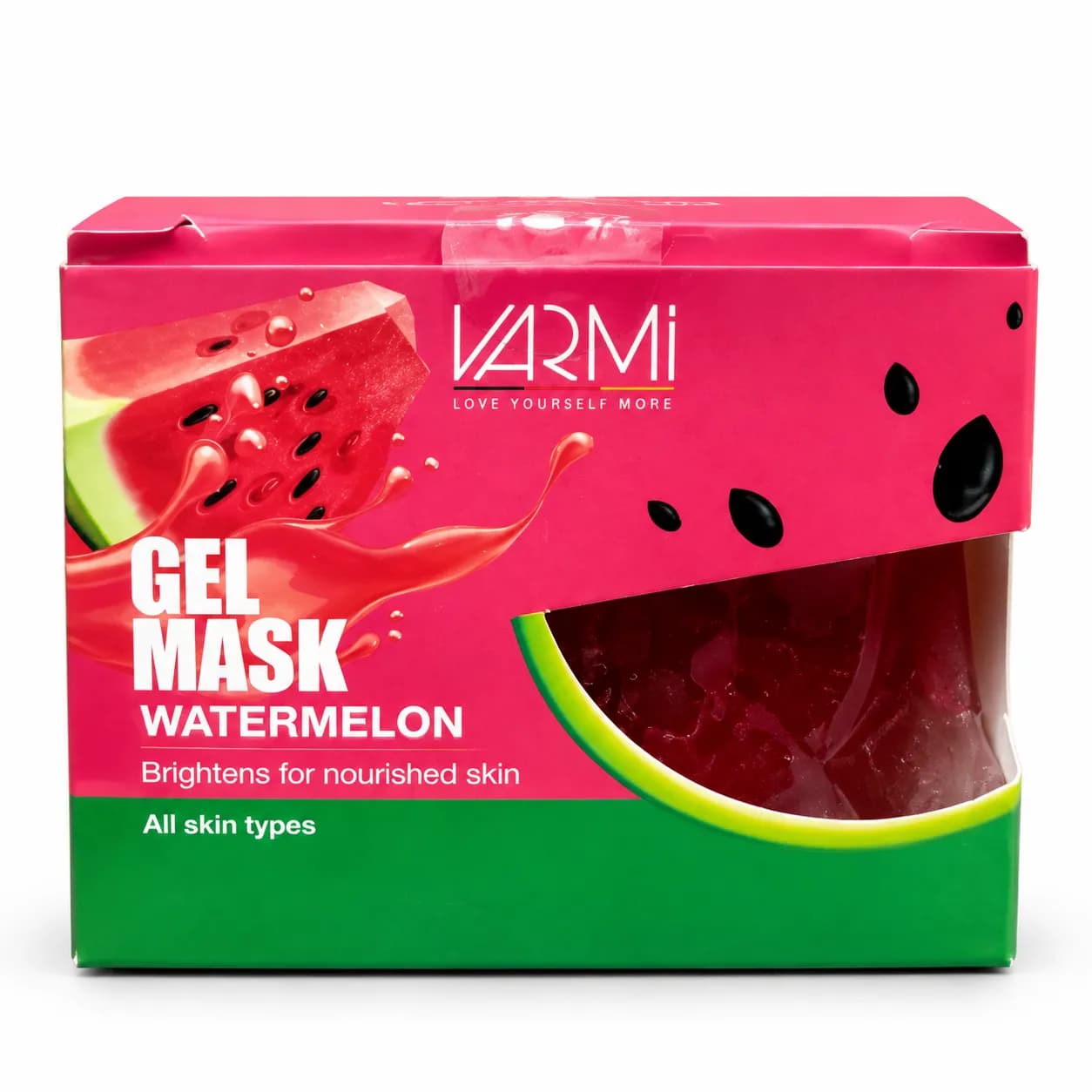 ماسک ژله‌ای وارمی هندوانه Varmi Gel Mask Watermelon | آبرسان و روشن‌کننده پوست