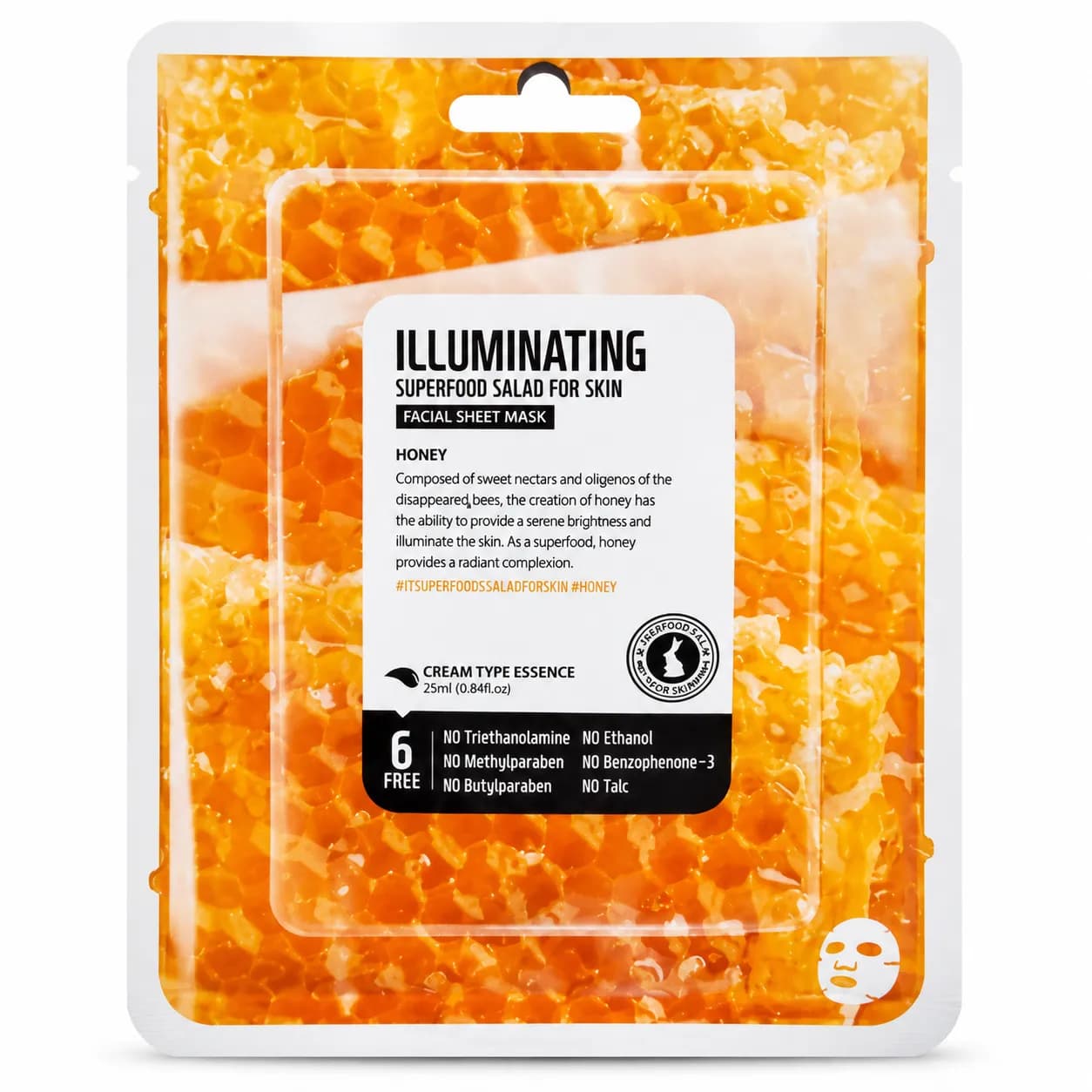 ماسک ورقه‌ای فارم اسکین مدل Honey Illuminating Superfood Salad For Skin