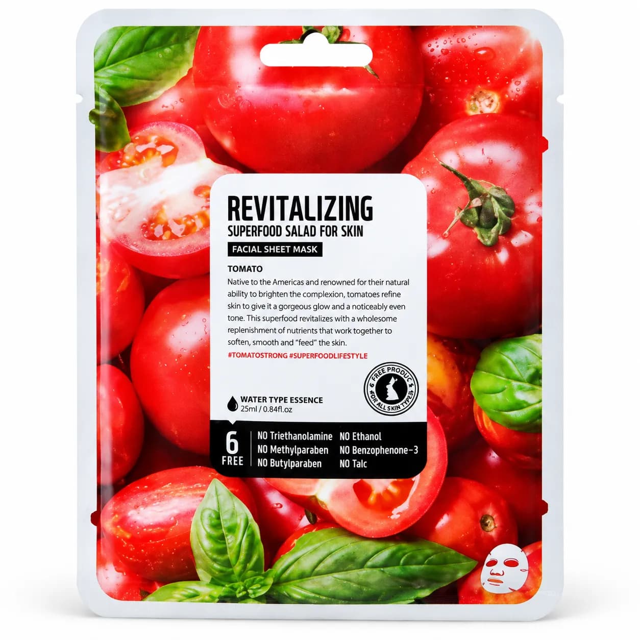 ماسک ورقه‌ای صورت فارم اسکین گوجه فرنگی Farm Skin Tomato Superfood Salad Mask