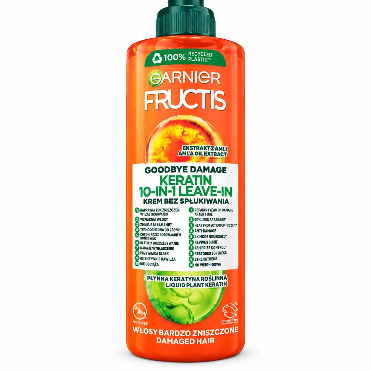 کرم مو گارنیر Fructis Goodbye Damage Keratin 10 کاره | ترمیم مو آسیب‌دیده