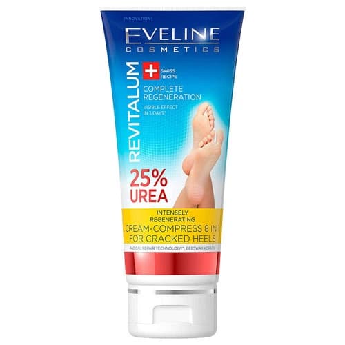 کرم ترک پا اولاین مدل Revitalum با 25% اوره مناسب ترمیم پاشنه ترک‌خورده