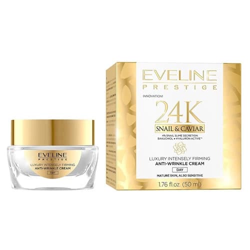 کرم روز ضدچروک و سفت‌کننده اولاین مدل 24K Snail & Caviar حجم 50 میل