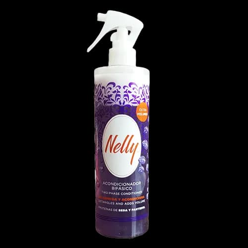 اسپری دوفاز حجم دهنده بنفش موهای فر نلی اسپانیا nelly