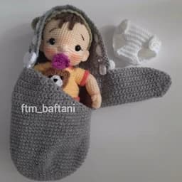عروسک نوزاد بافتنی عروسک بازی بچگانه — تصویر ۴
