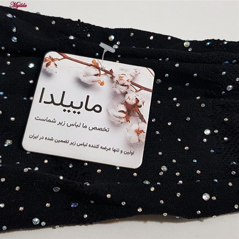 سرهمی فانتزی مشکی مدل نگین دار کد 4860-7099 — تصویر ۴
