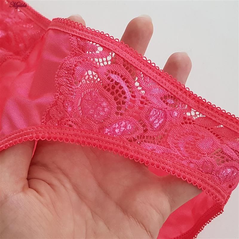 شورت زنانه لین مدل بغل تور سرخابی 4681-615 — تصویر ۳