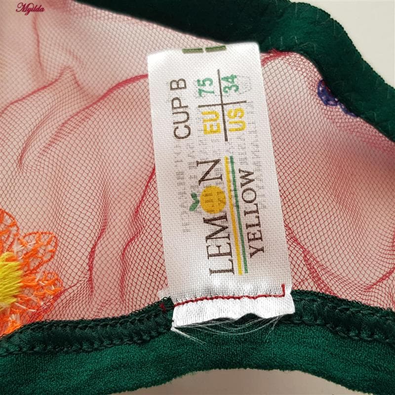 ست شورت و سوتین زنانه لیمون مدل فانتزی بابونه زرشکی کد 4699-10502 — تصویر ۸
