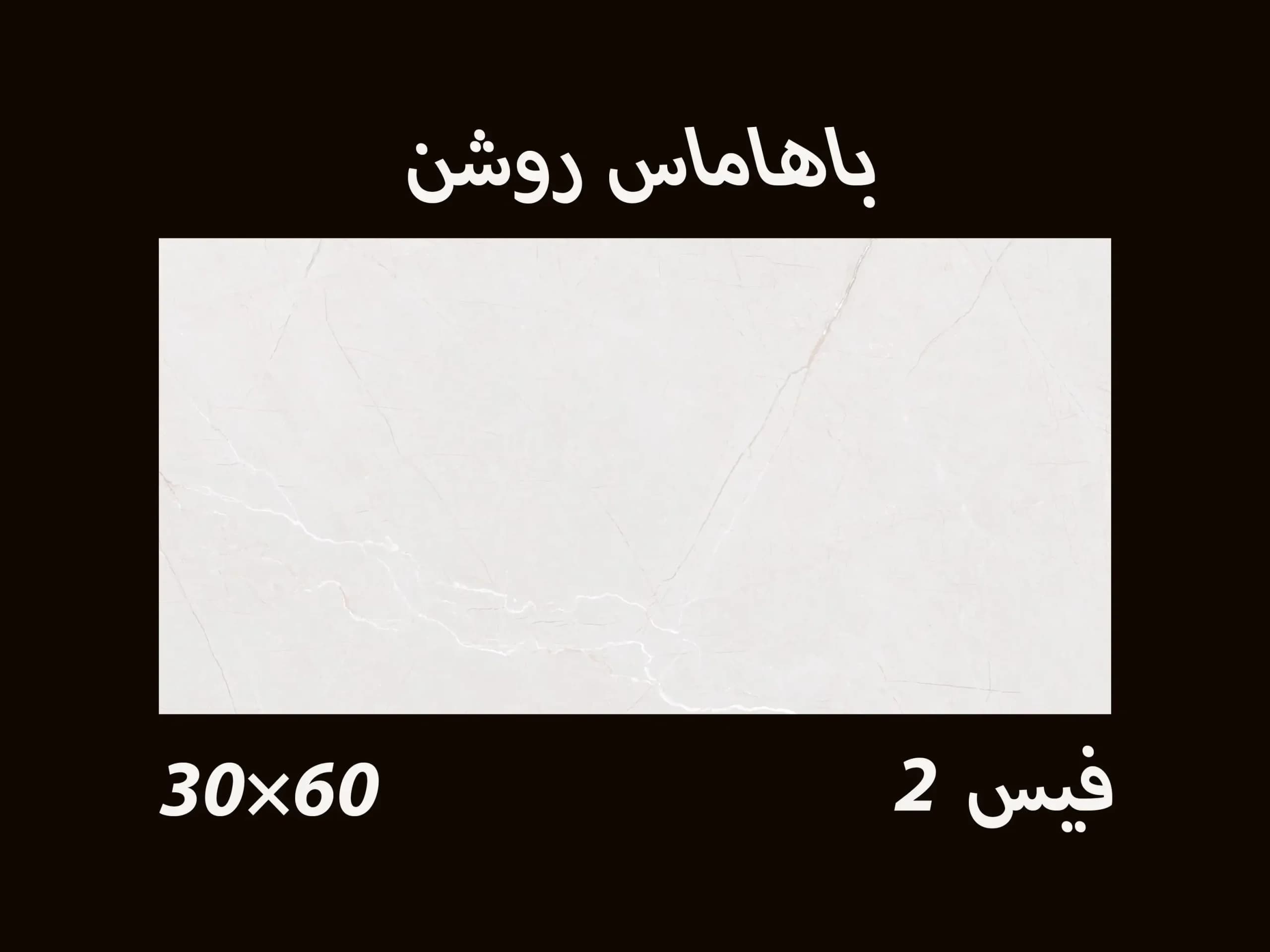 کاشی سفید رگه دار باهاماس روشن 30*60 — تصویر ۲