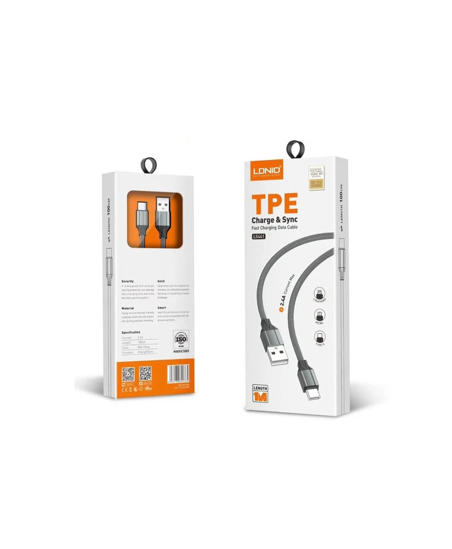 کابل تبدیل USB به Micro-B الدینیو LS-441 — تصویر ۳