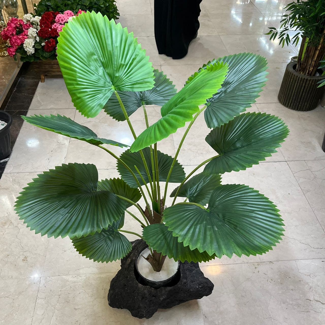 درختچه پالم مصنوعی 1 متری با تنه طرح کنف — تصویر ۲