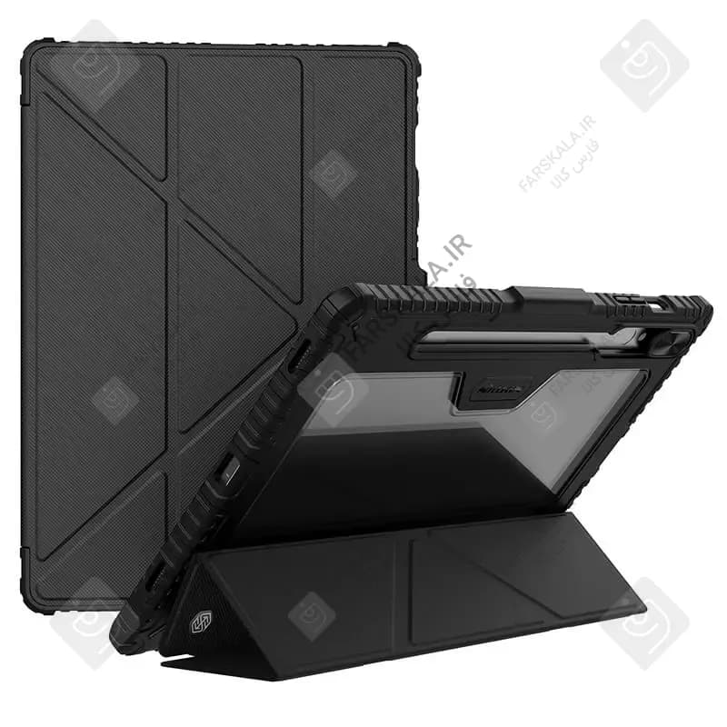 کیف محافظ لنزدار نیلکین Bumper Leather Pro تبلت سامسونگ Tab S10 Plus