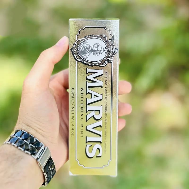 خمیر دندان سفید کننده مارویس Marvis Whitening Mint حجم 85 میلی‌لیتر ‏ — تصویر ۳