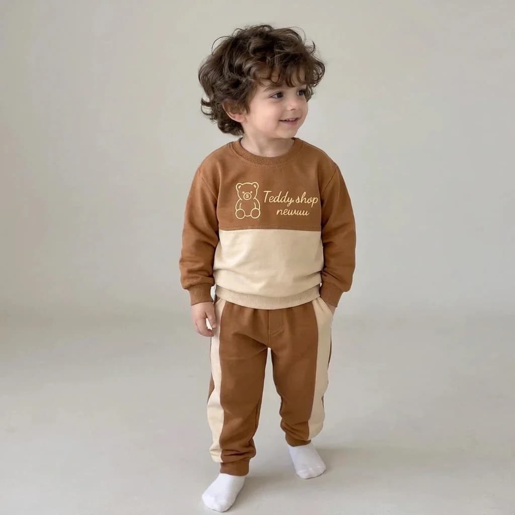 ست بلوز و شلوار بچگانه پوفی کد 8474 — تصویر ۷