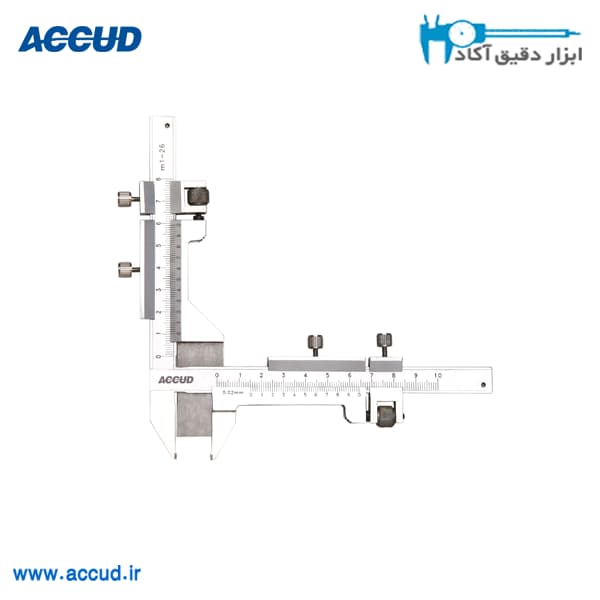 کولیس چرخدنده ورنیه 26-1 میلی متر Accud (اکود با گارانتی شرکتی) مدل 166-001-11
