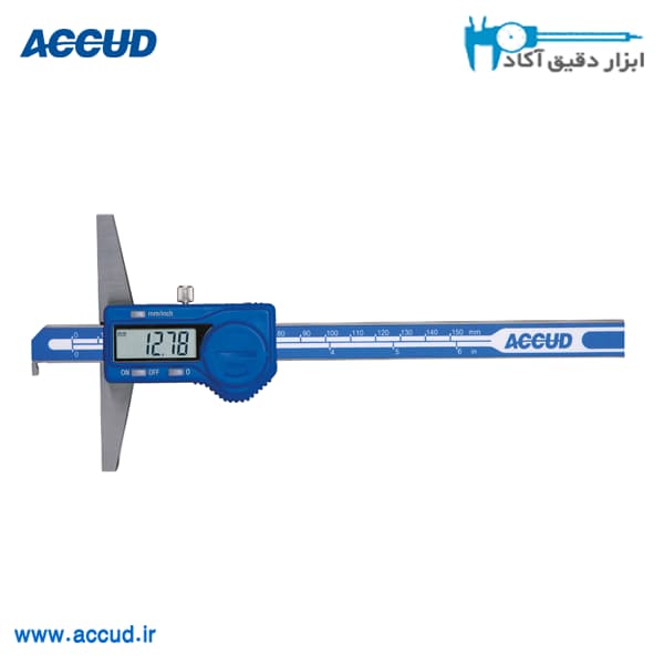 عمق سنج دیجیتال 15 سانتی متر لبه دار Accud (اکود با گارانتی شرکتی) مدل 173-006-11