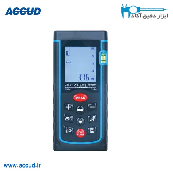 متر لیزری 100متری IP ضدآب Accud (اکود با گارانتی شرکتی) مدل TM100