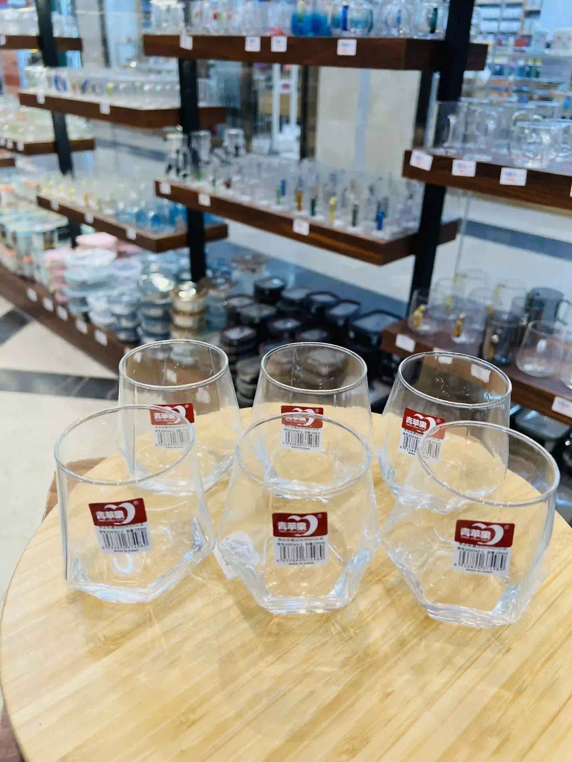 نیم لیوان چند ضلعی بلور دلی (Deli) مدل ES5163-2 (۳۱۰ میلی‌لیتر) — تصویر ۳