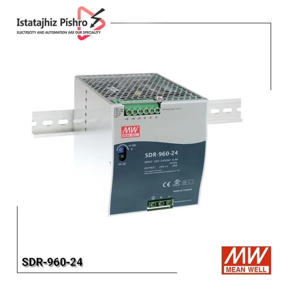 منبع تغذیه 24 ولت 40 آمپر مینول SDR-960-24