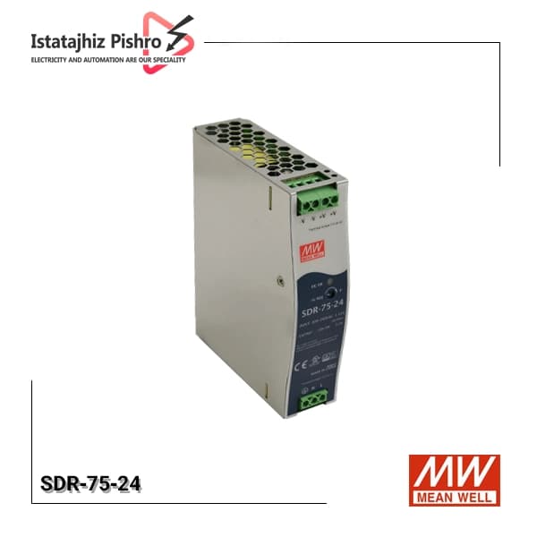 منبع تغذیه 24 ولت 3.2 آمپر مینول SDR-75-24